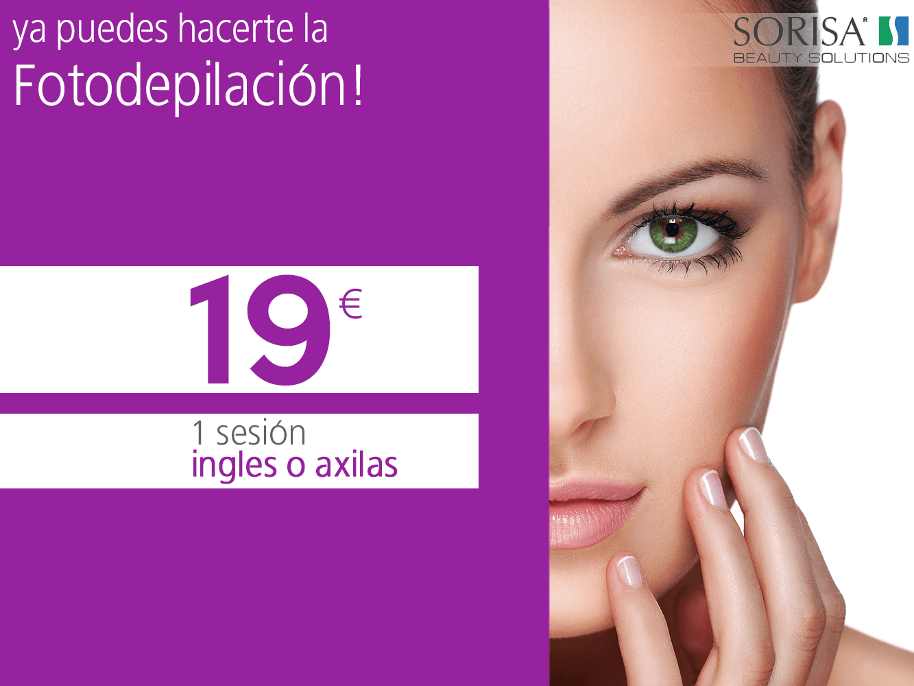 Oferta Fotodepilacion ingles o axilas