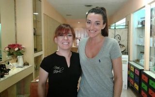 Pilar con Cristina, autora del blog The fashion host.