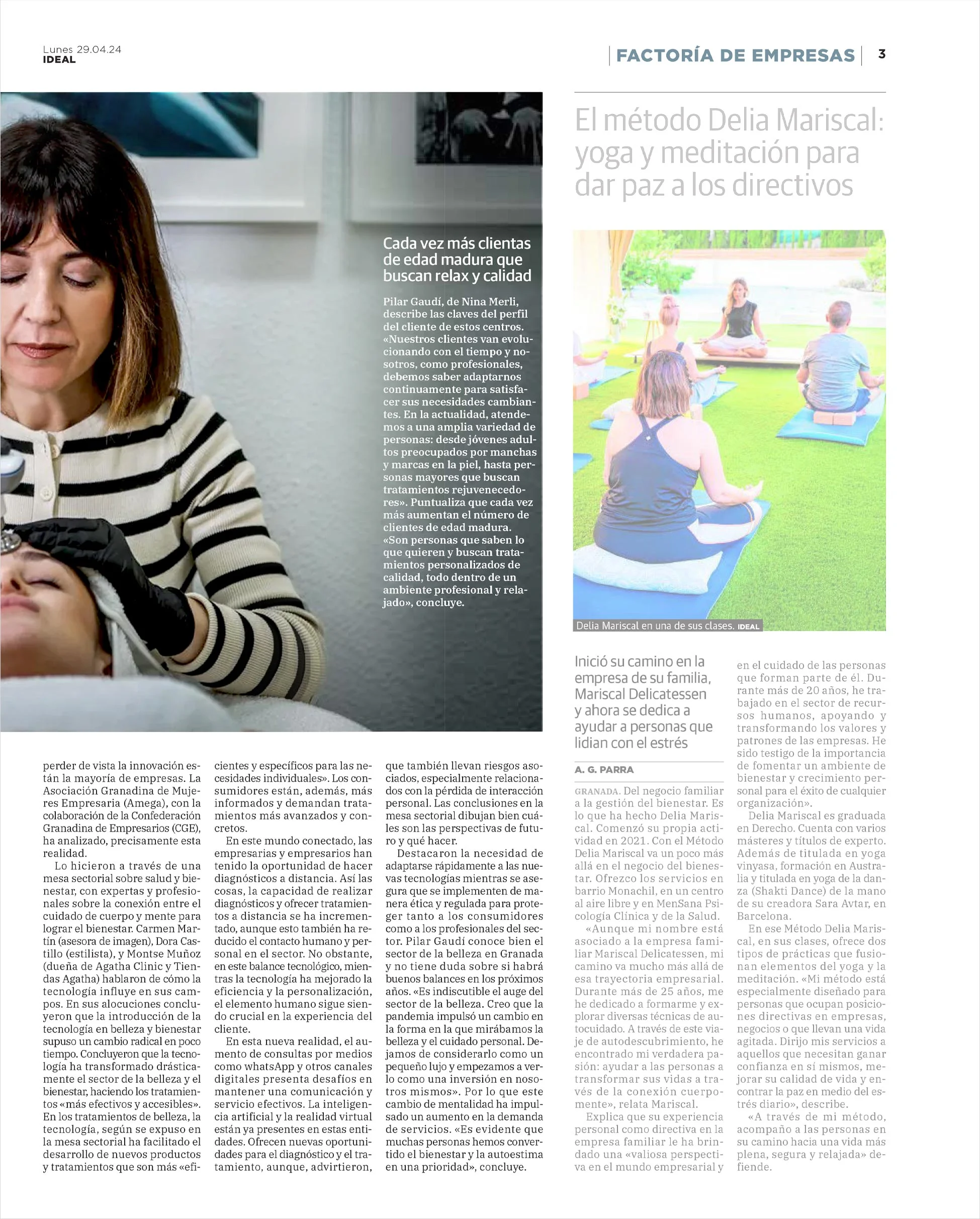 Aparecemos en el periódico Ideal Granada