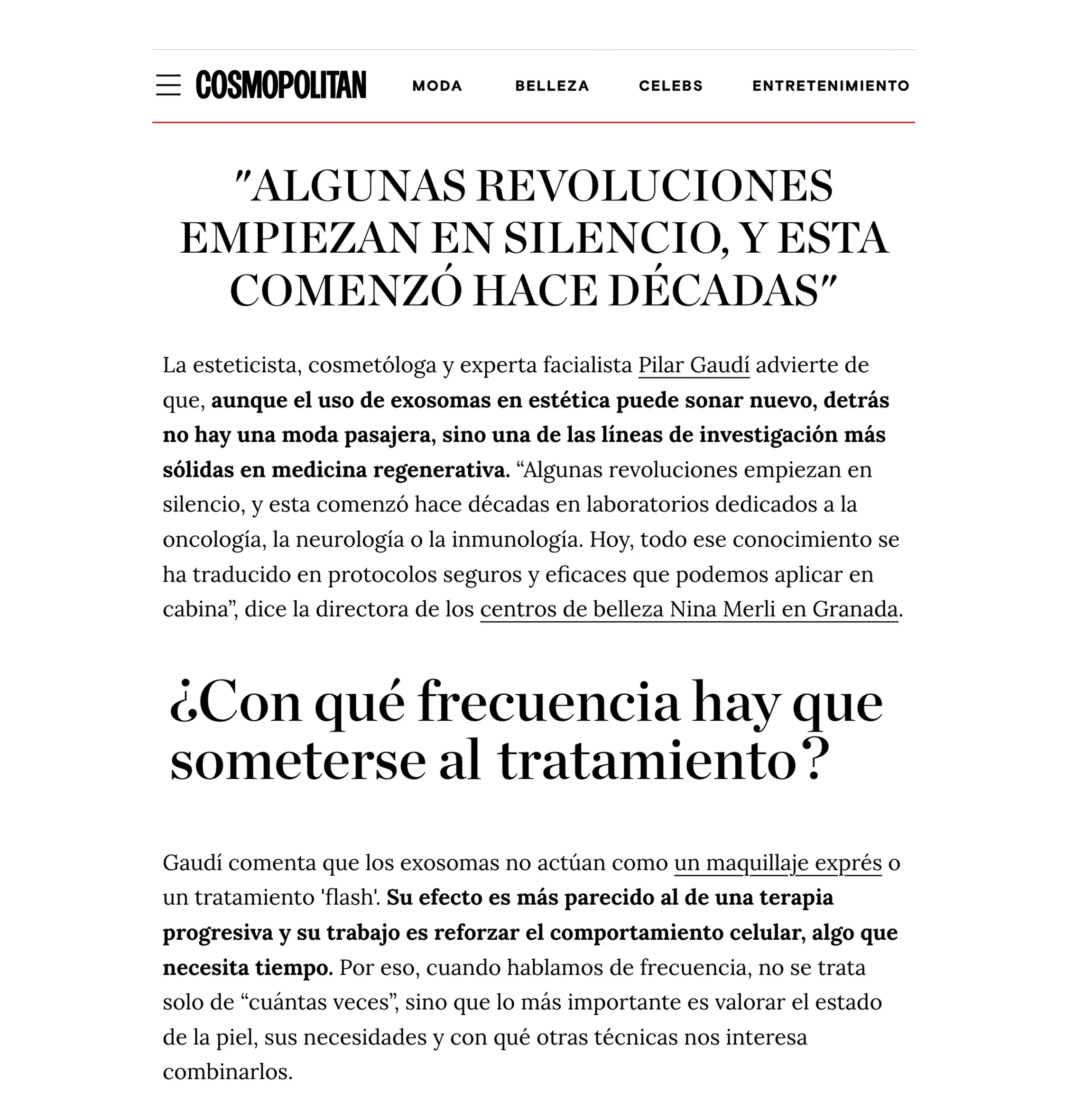 aparecemos en web revista COSMOPOLITAN